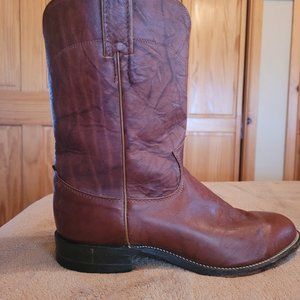 Justin roper boots size 9EE smooth leather made in USA